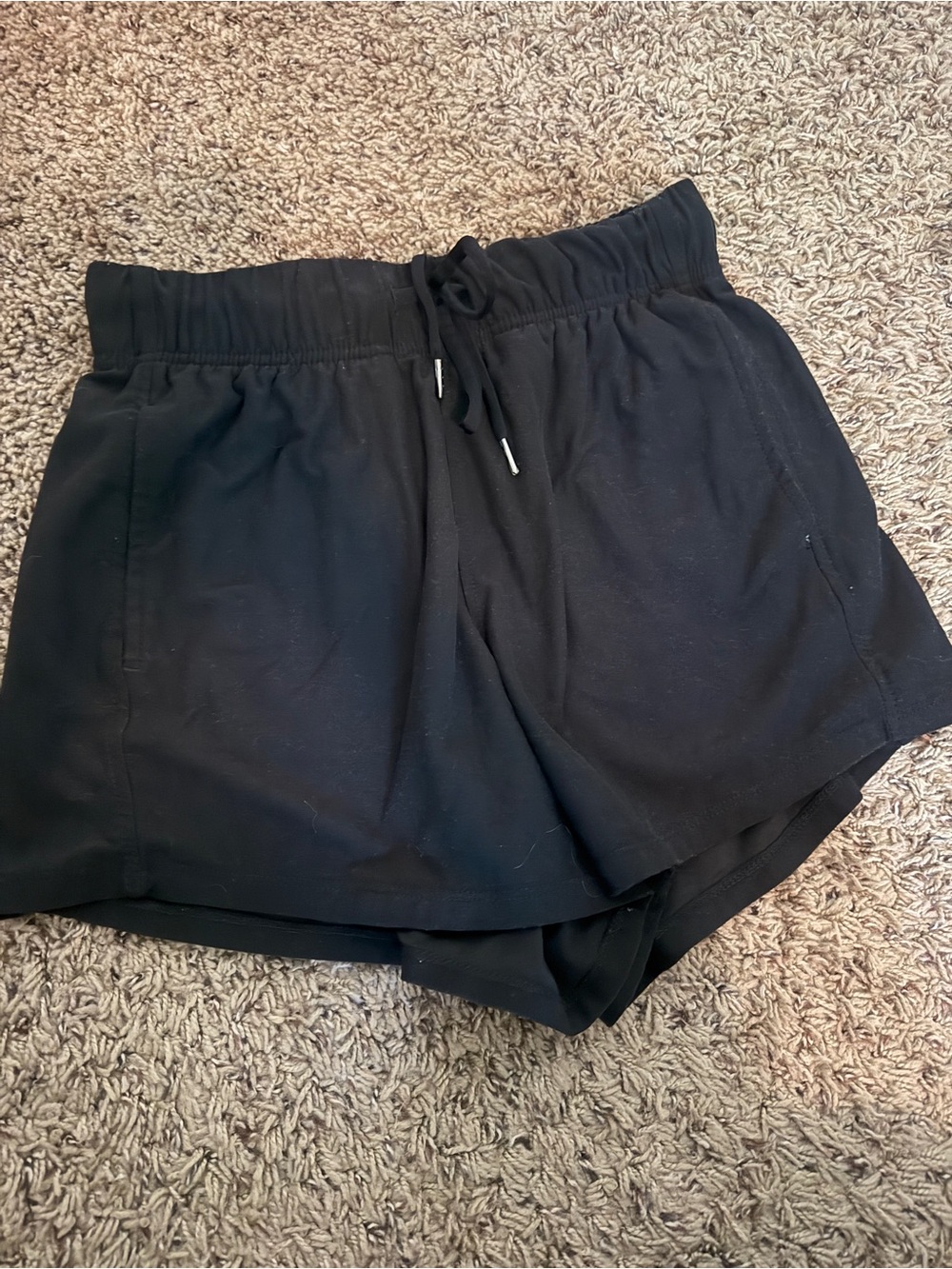 Athletic Works Black Women's Drawstring Athletic Shorts